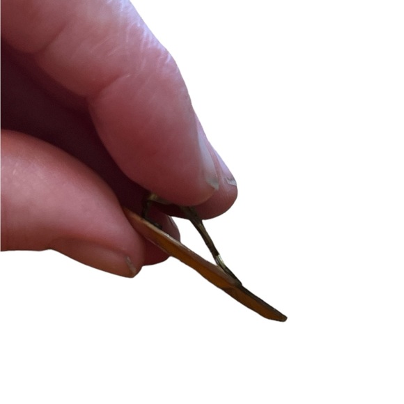 Vintage Copper Confetti Enameled Clip On Earrings - Picture 2 of 3